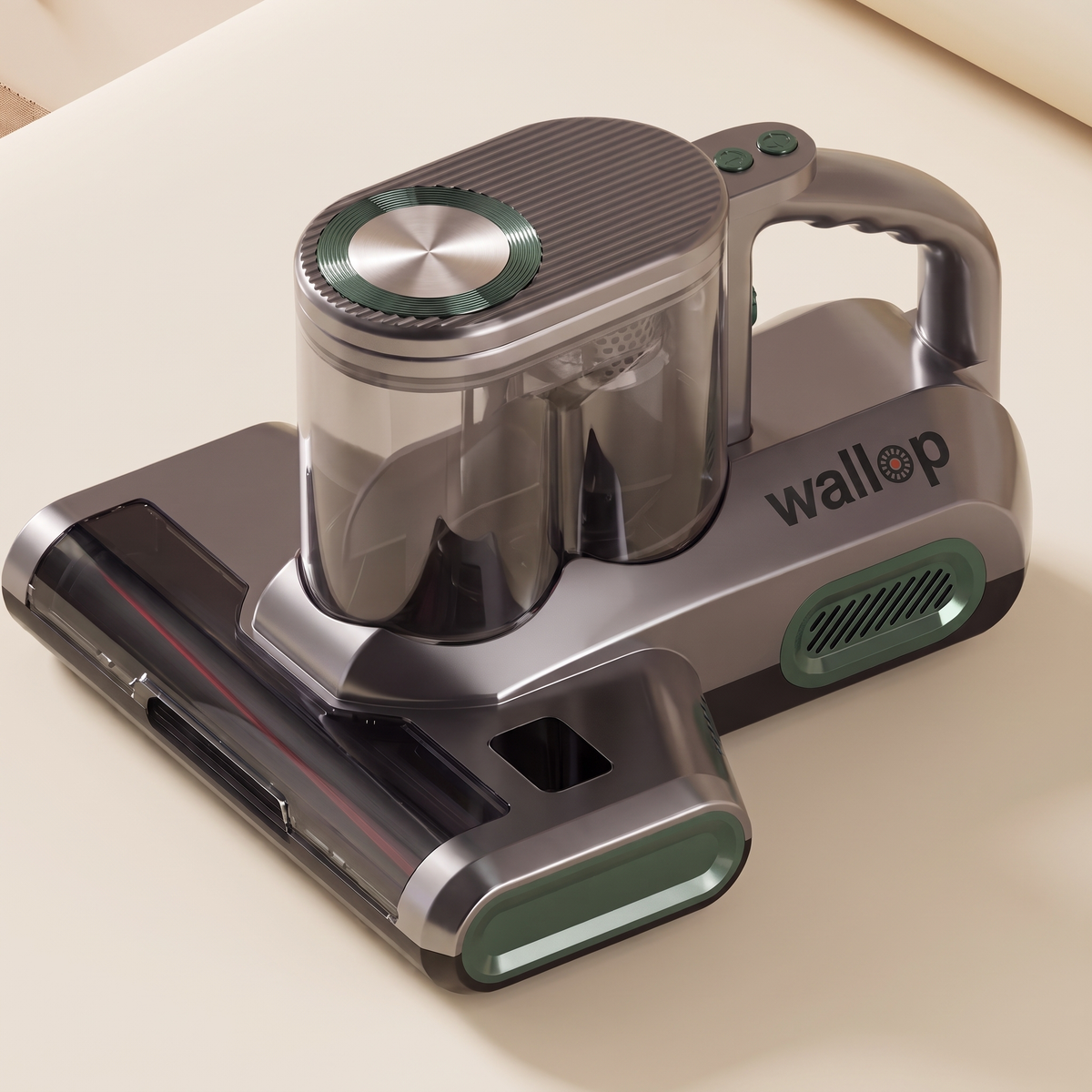 Wallop cordless mattress vacuum with UV-C light, HEPA filter and clear dust cup