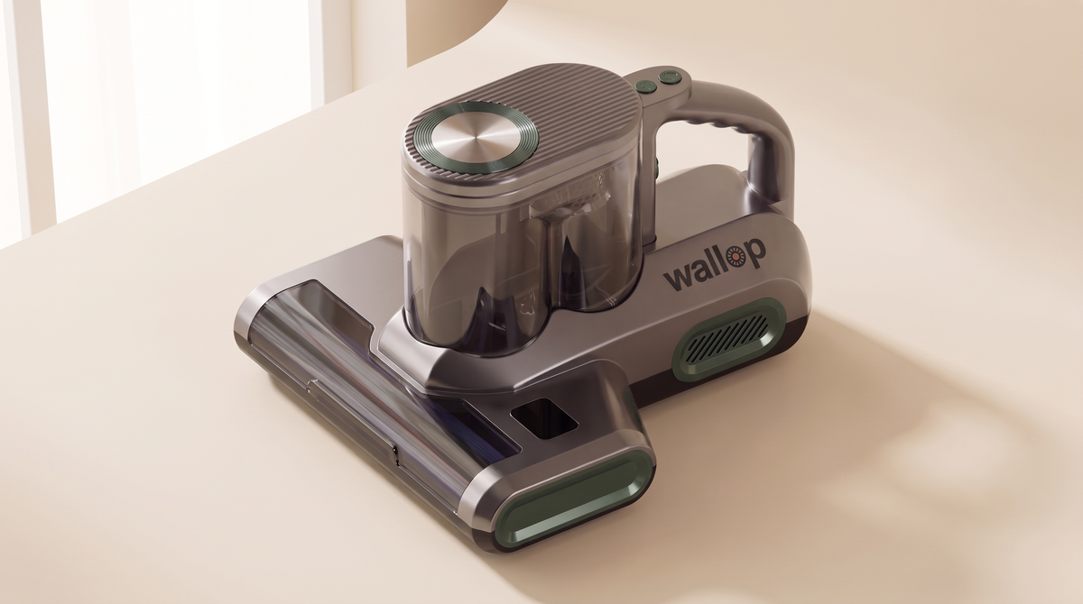 Wallop mattress vacuum, three-quarter view