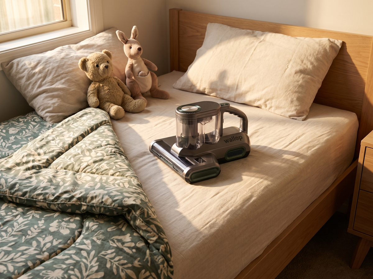 Wallop on a child's bed